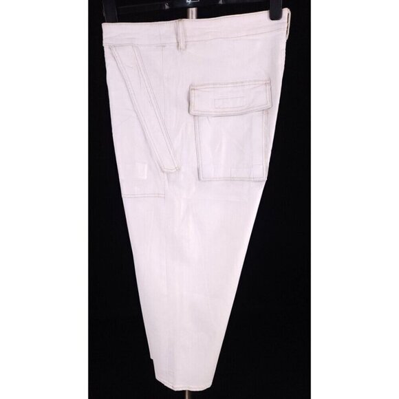 Rick Owens DRKSHDW Cargo Collapse Cropped Cut Pant 36 L Mens White SS 20 NWT - Picture 9 of 11